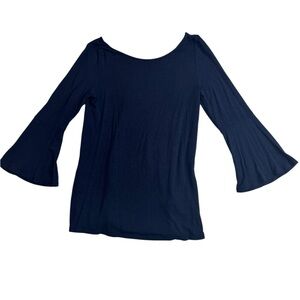 Boden Navy Blue Bell Sleeve Top Women’s Size‎ 4